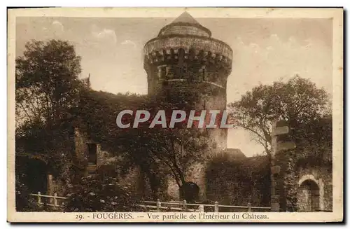 Cartes postales Fougeres Vue Partielle de l lnterieur du Chateau