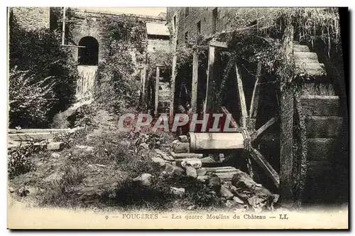 Cartes postales Fougeres Les quatre Moulins du Chateau