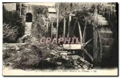 Cartes postales Fougeres Les quatre Moulins du Chateau