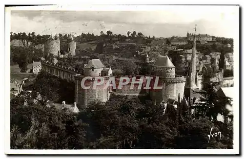 Cartes postales Fougeres Vue generale du Chateau prise des rochers de St Sulpice