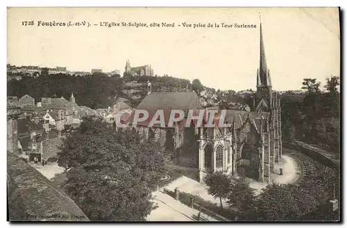 Ansichtskarte AK Fougeres L Eglise St sulpice Cote Nord Vue prise de la Tour Surienne