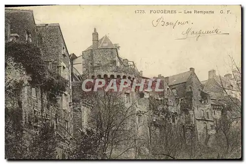 Cartes postales Fougeres Les Remparts