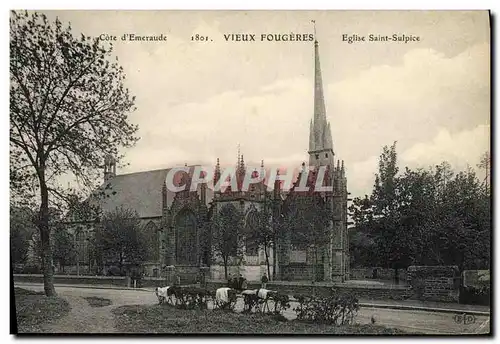 Cartes postales Vieux Fougeres Eglise Saint Sulpice