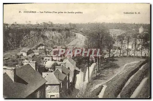 Ansichtskarte AK Fougeres Les Vallees vue prise du jardin public