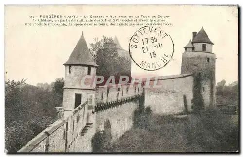 Cartes postales Fougeres Le Chateau Vue prise de la Tour de Coigny