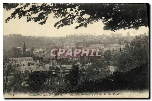 Ansichtskarte AK Fougeres Vue panoramique prise du Jardin Public