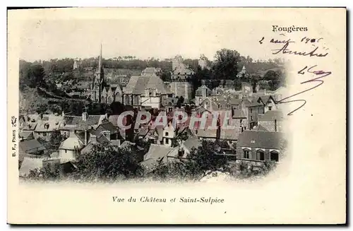 Cartes postales Fougeres Vue du Chateau et Saint Sulpice