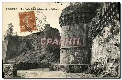 Cartes postales Fougeres La Porte Saint Sulpice et le Chateau