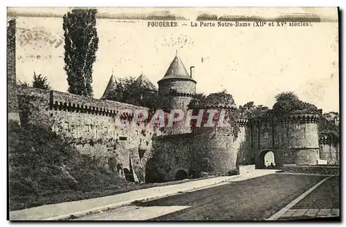 Ansichtskarte AK Fougeres La Porte Notre Dame