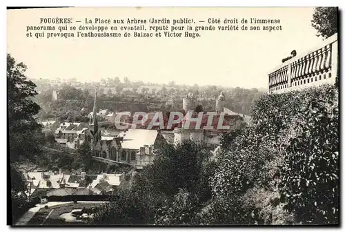 Cartes postales Fougeres La Place aux Arbres