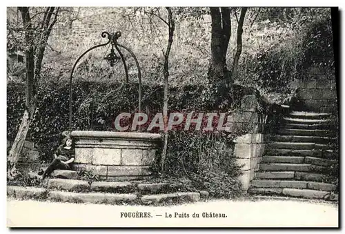 Cartes postales Fougeres La Puits du Chateau Enfant