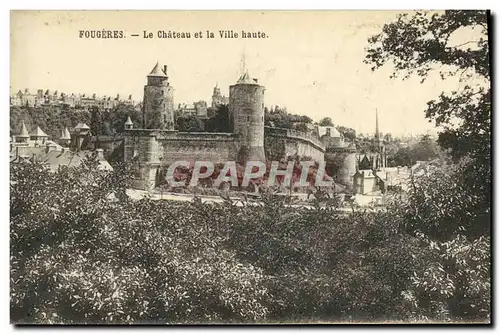 Cartes postales Fougeres Le Chateau et la Ville haute