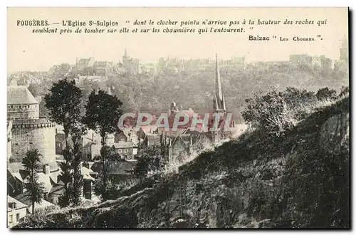 Cartes postales Fougeres L Eglise St Sulpice