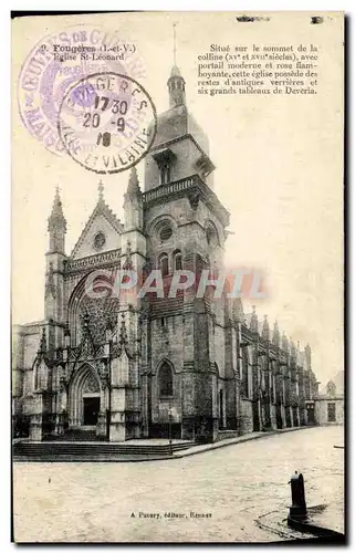 Cartes postales Fougeres Eglise St Leonard