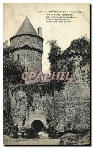 Cartes postales Fougeres Le Chateau Tour du Hallay