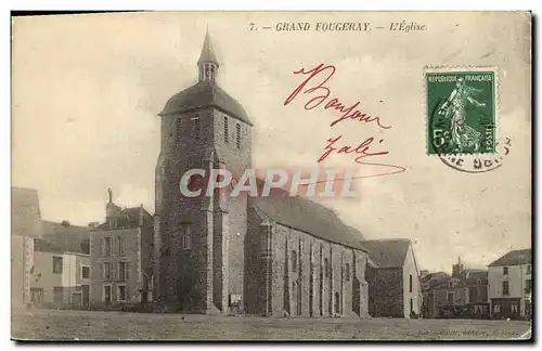 Ansichtskarte AK Grand Fougeray L Eglise