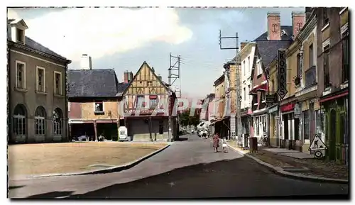 Cartes postales moderne La Guerche de Bretagne Place de la Basilique et Rue Notre Dame