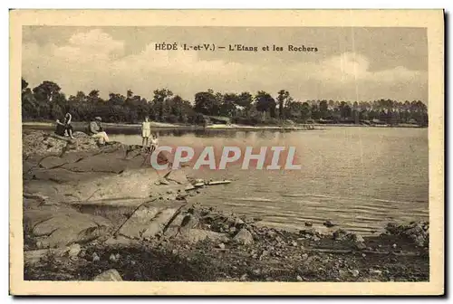 Ansichtskarte AK Hede L Etang et les Rochers