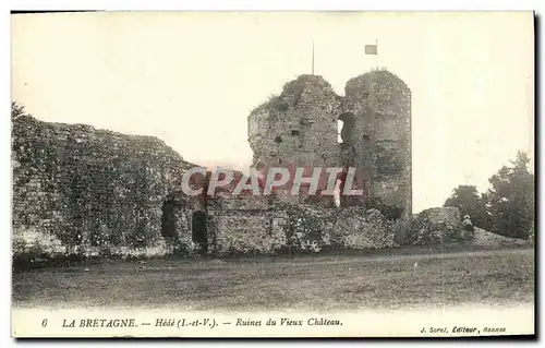 Ansichtskarte AK La Bretagne Hede Ruines du Vieux Chateau