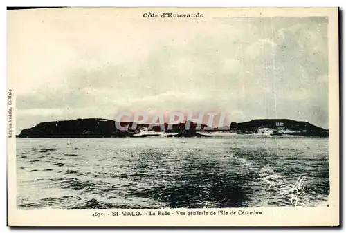 Ansichtskarte AK St Malo La Rade Vue Generale de I lle de Cezembre