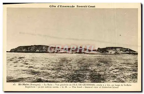 Cartes postales St Malo La Rade Vue Generale de I lle de Cezembre