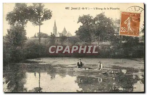 Cartes postales Janze L Etang de la Placette Barque