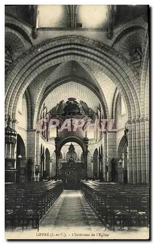 Cartes postales Liffre L Interieur de L Eglise