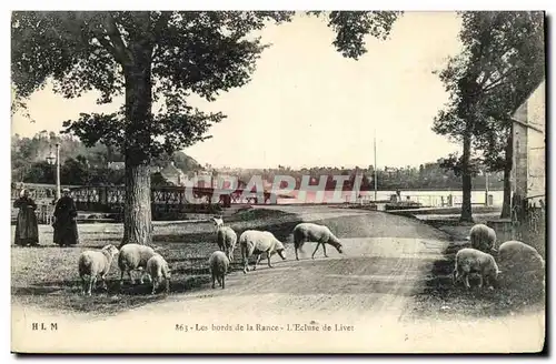 Cartes postales Les Bords De La Rance L ecluse de Livet Moutons