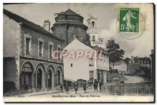 Cartes postales La Bretagne Montfort Sur Meu Rue de Hennau Enfants