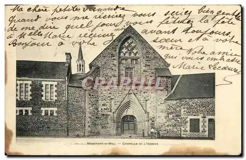 Ansichtskarte AK La Bretagne Montfort Sur Meu Chapelle De L Abbaye