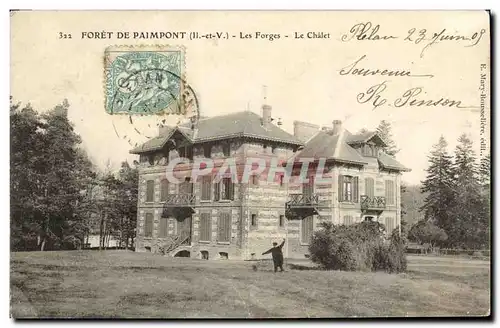 Cartes postales Paimpont Foret Les Forges Le chalet