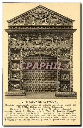 Cartes postales Parame le poeme de la pomme Cheminee monumentale