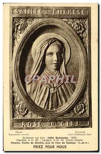 Cartes postales Parame Sculpture en bois du Minihic pres la Tour du Bonheur Sainte Therese