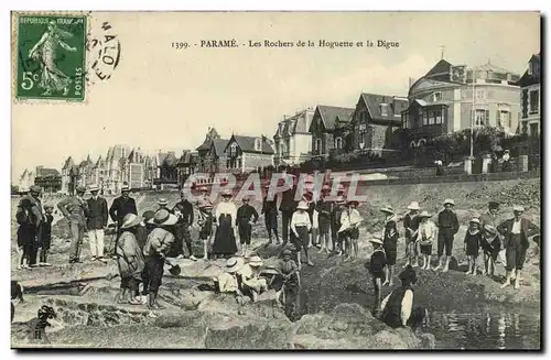 Cartes postales Parame Les Rochers de la Hoguette et la Digue Enfants