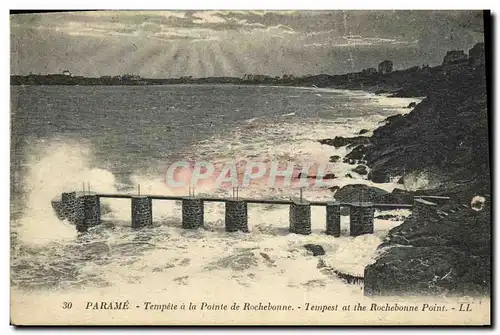 Cartes postales Parame Tempete a la Pointe de Rochebonne