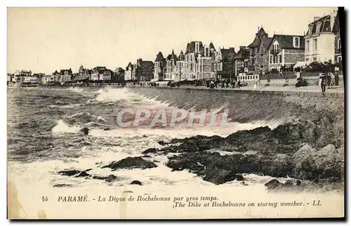 Ansichtskarte AK Parame La digue de Rochebonne par gros temps