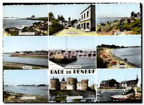 Cartes postales moderne Rade de Penerf Chapelle de Penvins Tour du parc Damgan Keroyal Pencadenic Penert Penvins Banaste