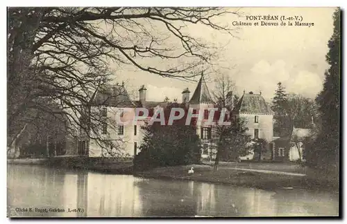 Ansichtskarte AK Environs de Rennes Pont Rean Chateau et Douves de la Massaye