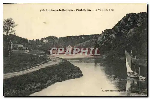 Cartes postales Environs de Rennes Pont Rean La Vallee du Boel Barque