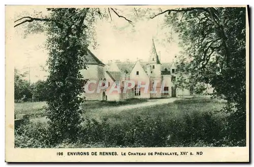 Cartes postales Environs de Rennes Pont Rean Le Chateau De Prevalaye