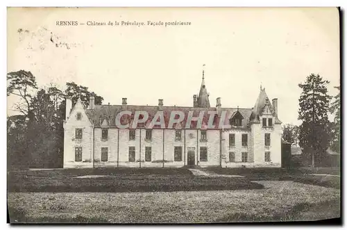 Cartes postales Environs de Rennes Chateau de la Prevalaye Facade Posterieure