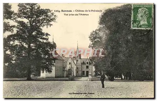 Cartes postales Environs de Rennes Chateau de la Prevalaye Vue prise de l avenue