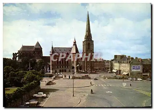 Cartes postales moderne Redon L Hotel de Ville et la Tour Romane