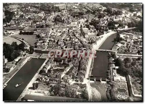 Cartes postales moderne Redon Vue aerienne Les Canaux