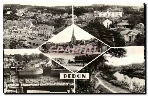 Moderne Karte Redon Vues generales Les quais La Vilaine Le canal