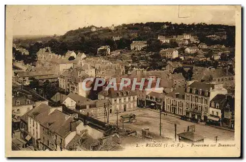 Cartes postales Redon Panorama sur Beaumont