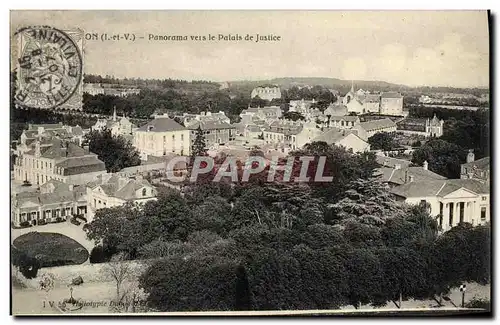 Cartes postales Redon Panoram vers le Placis de Justice