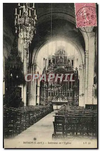 Cartes postales Redon Interieur de l Eglise