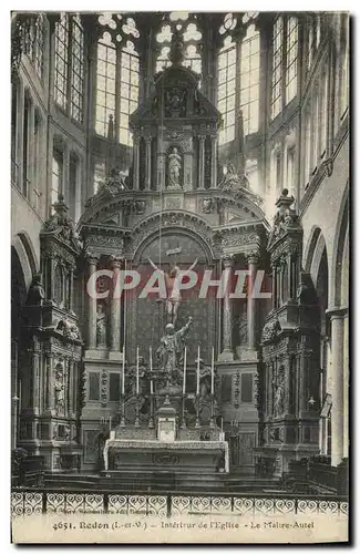 Cartes postales Redon Interieur de l Eglise Le Maitre Autel