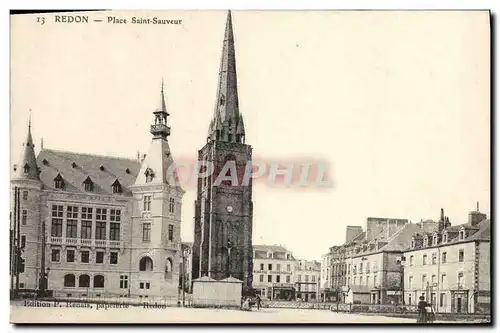 Ansichtskarte AK Redon Place Saint Sauveur